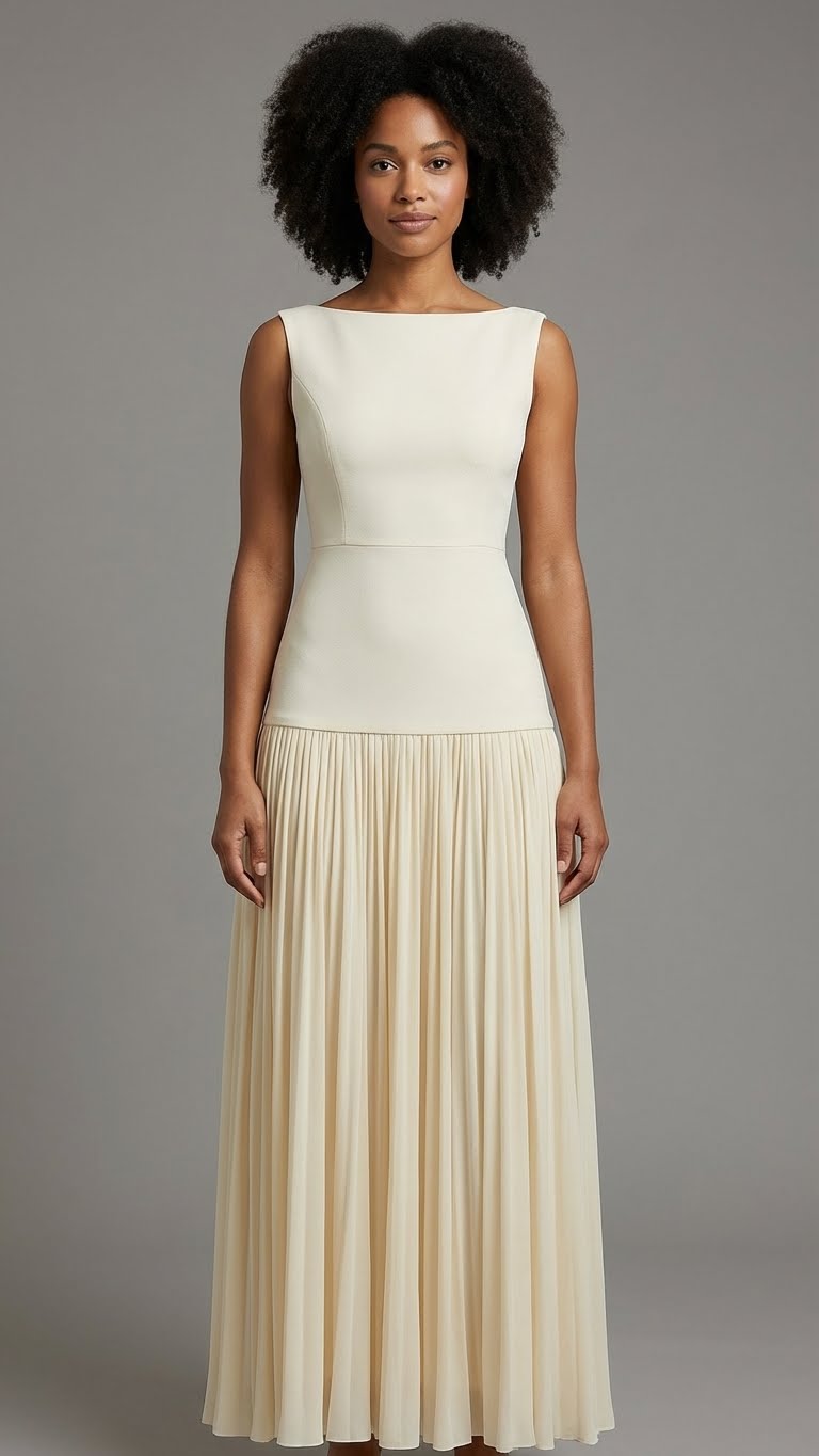 Serena - Conjunto plisado de dos piezas